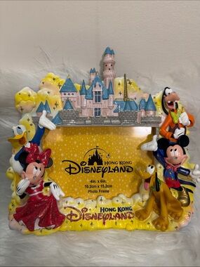 Hong Kong Disneyland Castle Photo Frame with Mickey & Friends